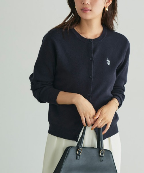 カーディガン 「U.S.POLO ASSN.」ニットカーディガン レディース