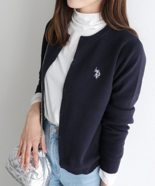 カーディガン 「U.S.POLO ASSN.」ニットカーディガン レディース