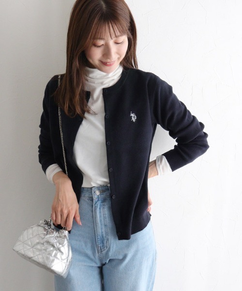 カーディガン 「U.S.POLO ASSN.」ニットカーディガン レディース