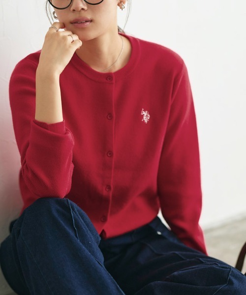 カーディガン 「U.S.POLO ASSN.」ニットカーディガン レディース