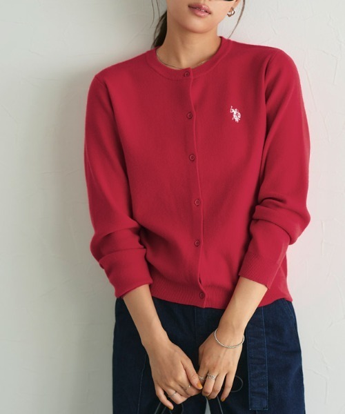 カーディガン 「U.S.POLO ASSN.」ニットカーディガン レディース