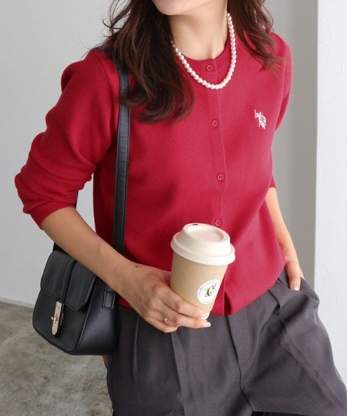 カーディガン 「U.S.POLO ASSN.」ニットカーディガン レディース