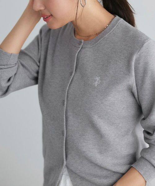 カーディガン 「U.S.POLO ASSN.」ニットカーディガン レディース