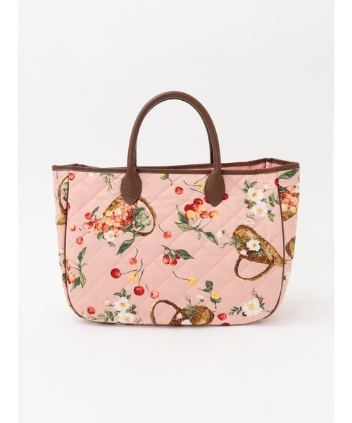 PINK HOUSE（ピンクハウス） トートバッグ 野ばらとチェリープリント