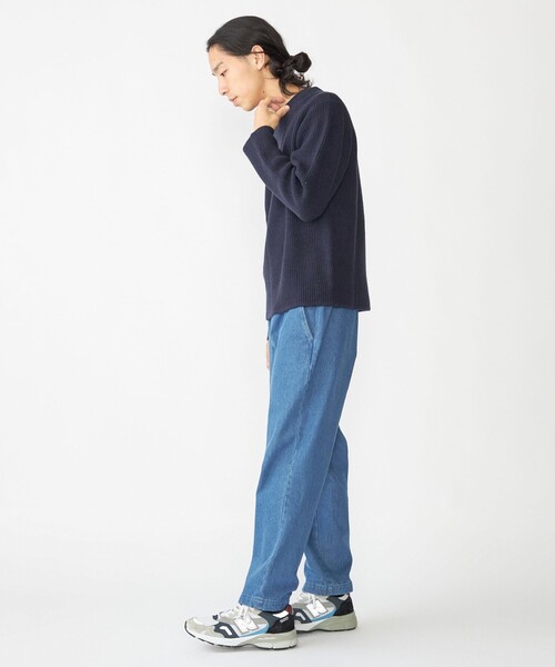 ▼未使用✨ブラミンク【36】ウールカシミヤ 5Gクルーネックニットロングスリーブ 極美品】BLAMINK 5G ウールカシミヤクルーネックニット RED 36