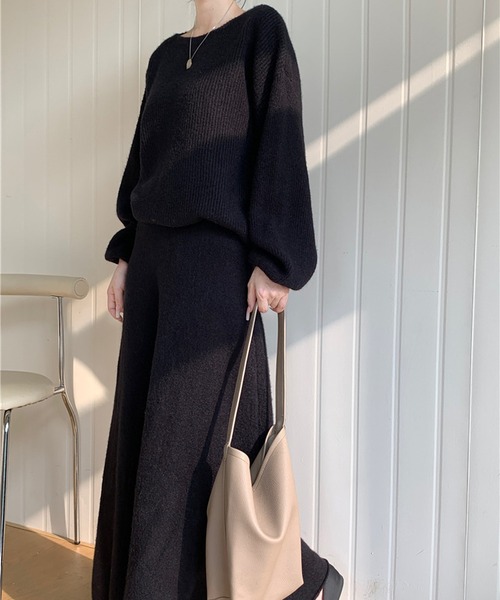 archivio ボーダートップス＆スカートセットアップ⭐︎ セットアップ レディース 2点セット ボーダー ニット ミニスカート