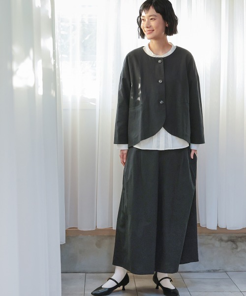 Neina セットアップ 「フォーマル」リネンライクパンツスーツ3点セット