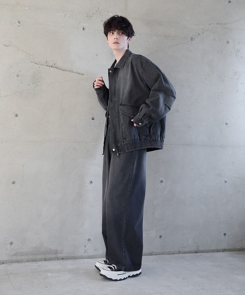 ジーンズ 2タックワイドバギー12オンスデニムパンツ
