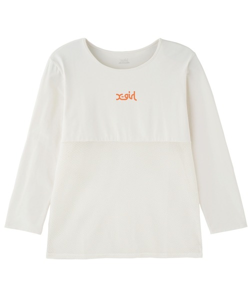 tシャツ X-GIRL/エックスガール 水陸両用 メッシュロンT 155251013008 レディース X-girl tシャツ X-GIRL/エックスガール 水陸両用 メッシュロンT