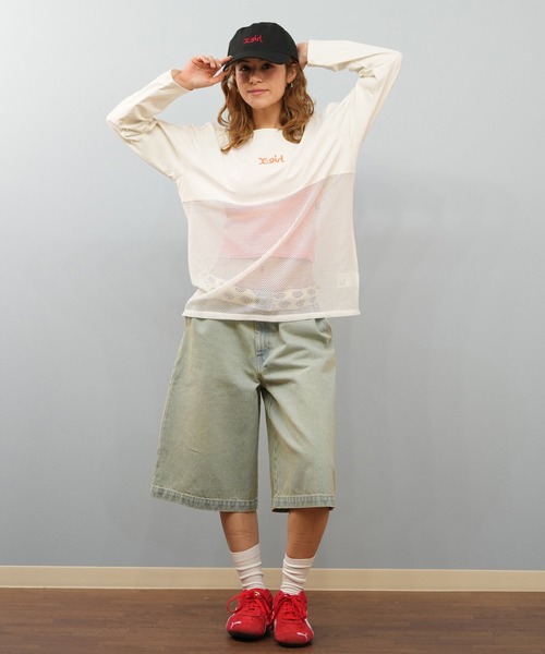 tシャツ X-GIRL/エックスガール 水陸両用 メッシュロンT 155251013008 レディース X-girl tシャツ X-GIRL/エックスガール 水陸両用 メッシュロンT