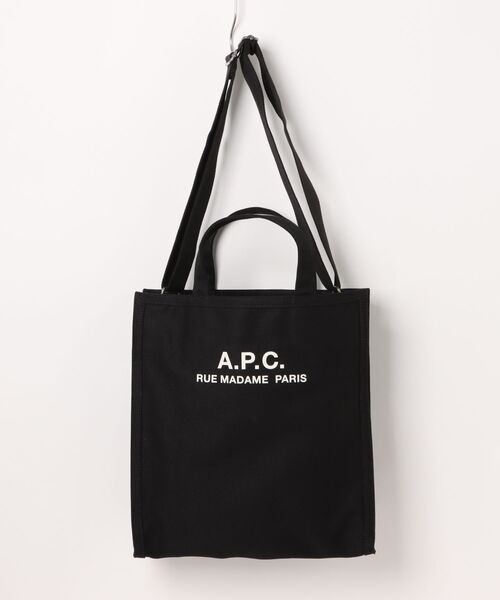 A.P.C. Cabas Recuperation トートバッグ ブラック A.P.C. トートバッグ CABAS RECUPERATION メンズ : ZOZOTOWN