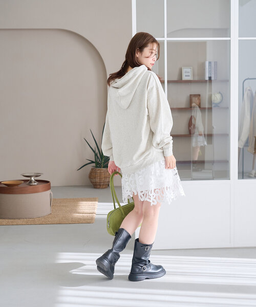 完売商品！kastane ダブルZIPスウェットパーカーs(ショート)