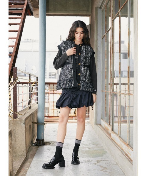 COEL（コエル） スカート シャーリングバルーンミニスカート