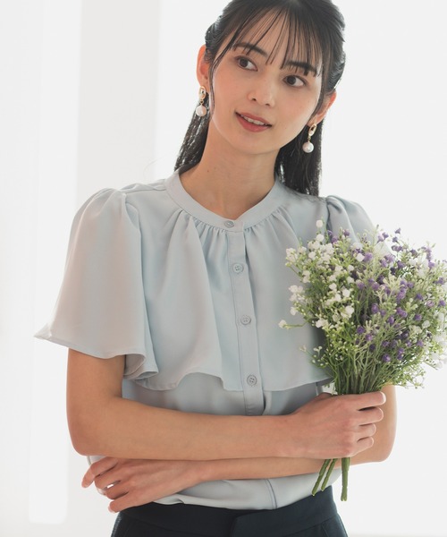 CELEN ブラウス シャツ 夏 半袖 入学式 卒業式 「洗える/防シワ加工/UV
