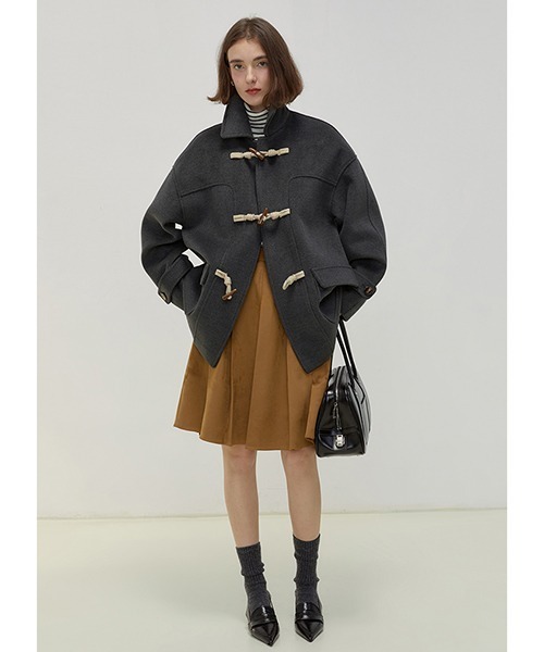 Fano Studios」 ダッフルコート S チャコール レディース