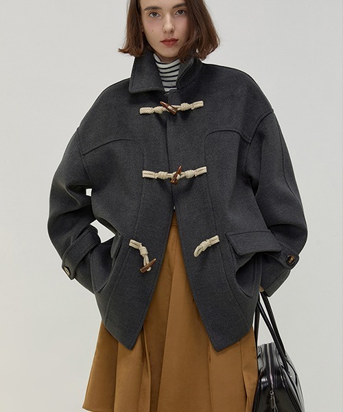 Fano Studios」 ダッフルコート S チャコール レディース