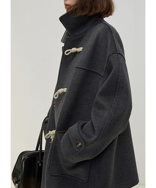 Fano Studios」 ダッフルコート S チャコール レディース