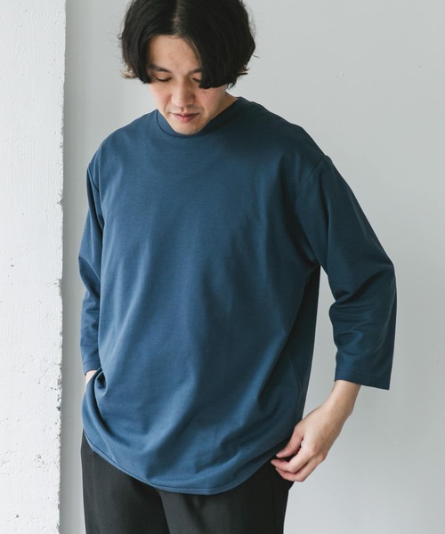 URBAN RESEARCH DOORS tシャツ ポンチ8分袖ラウンドヘムTシャツ