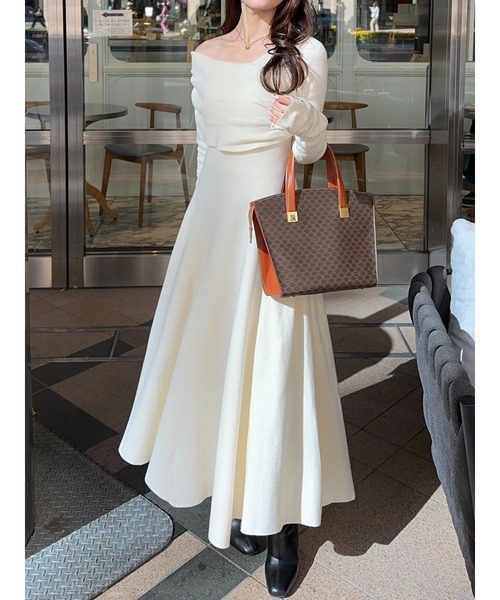 「 Ogue. 」 ワンショルダーデコルテニットワンピース Ogue. ワンピース 「 」 one shoulder dcollet knit op （ワン