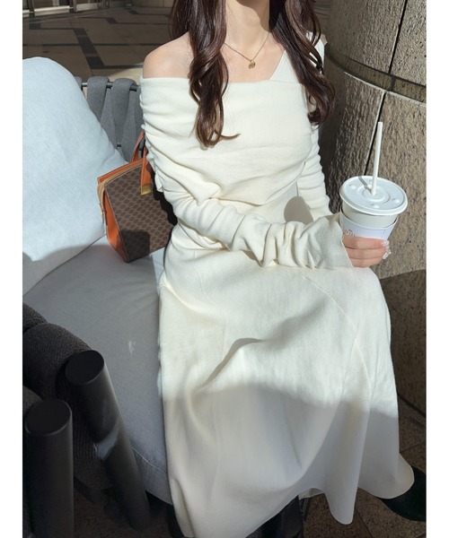 Ogue. ワンピース 「 」 one shoulder dcollet knit op （ワン