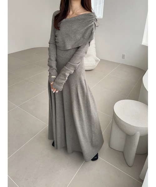 Ogue. ワンピース 「 」 one shoulder dcollet knit op （ワン