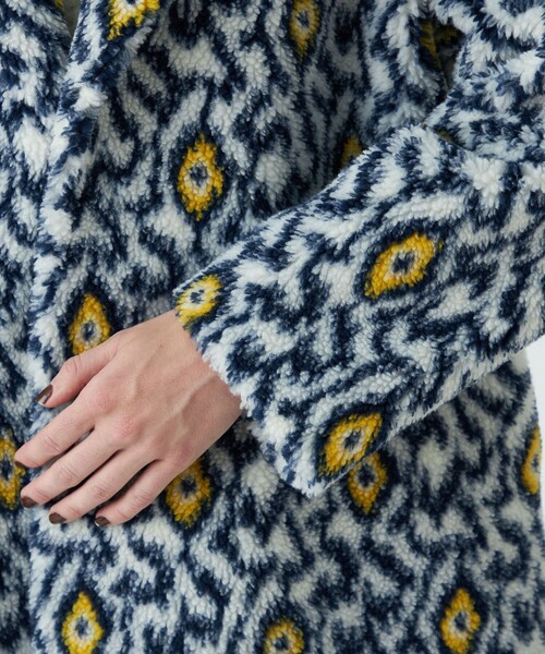 「SOULEIADO」 ダッフルコート 36 ブルー系その他 レディース_画像8