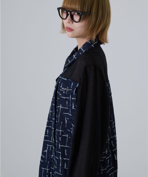 tanakas08228Christian Dior デニム調ワンピース【 THEODORIC.dy ワンピース シアー切替デニムワンピース / Sheer
