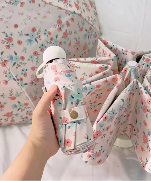 折りたたみ傘 「 ammy. / エイミードット 」 花柄 晴雨兼用 コンパクト