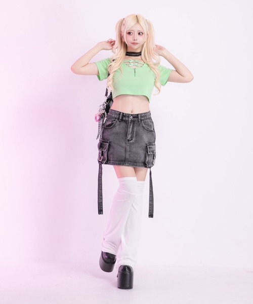 Diable baiser（ディアブルベーゼ） スカート 夏 ヴィンテージ加工風