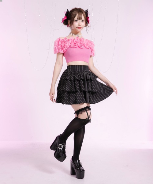 Diable baiser（ディアブルベーゼ） スカート 3段ティアードミニスカ