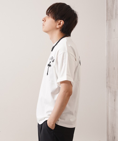 tシャツ ペイズリークロス アップリケ Tシャツ / Paisley Cross