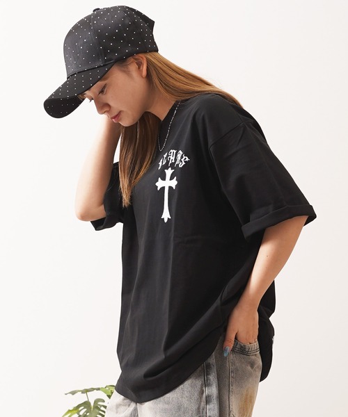 tシャツ ペイズリークロス アップリケ Tシャツ / Paisley Cross