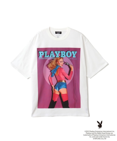 tシャツ PLAYBOY x atmos pink Big T-shirt / プレイボーイ アトモス ピンク ビッグ T シャツ 「SP」 レディー