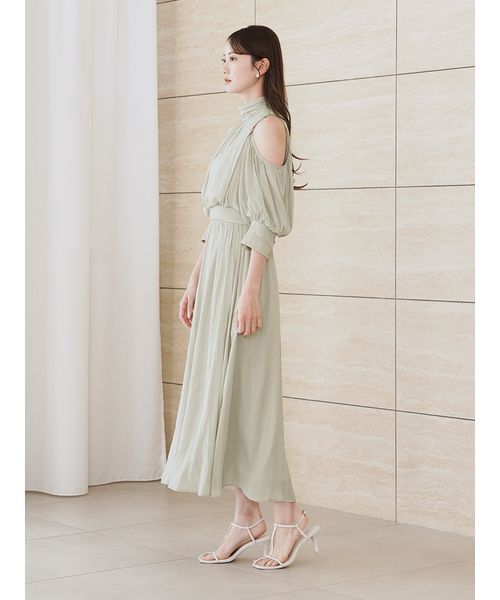SNIDEL スナイデル コールドショルダーワンピース アイボリー SNIDEL｜コールドショルダーワンピース | Rakuten Fashion(楽天