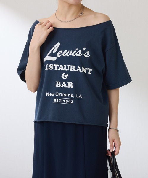 COLLAGE GALLARDAGALANTE フリンジTシャツ COLLAGE GALLARDAGALANTE tシャツ ポンチ切替半袖Tシャツ/WEB