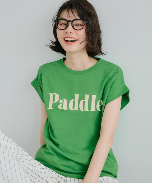 coca（コカ） tシャツ 半袖 フレンチスリーブロゴプリントTシャツ