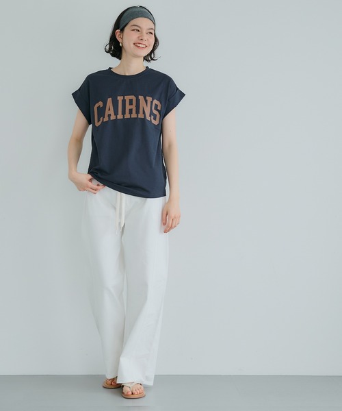 coca（コカ） tシャツ 半袖 フレンチスリーブロゴプリントTシャツ