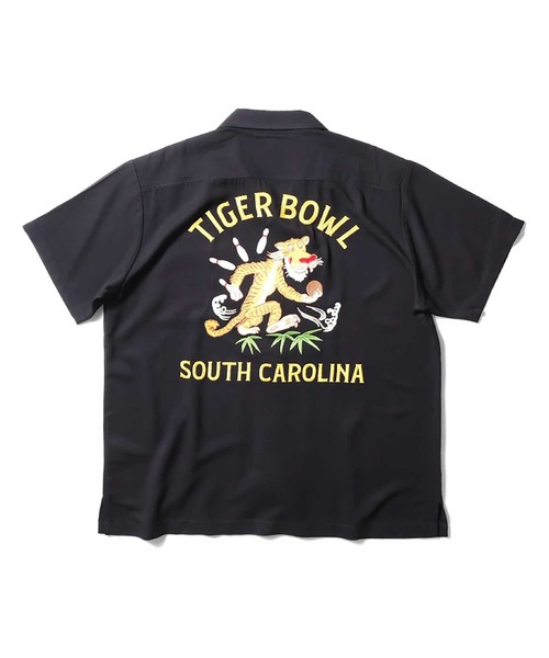 美品 HOUSTON ボウリングシャツ サイズL ヒューストン HOUSTON シャツ BOWLING SHIRT-TIGER BOWL- メンズ レディース