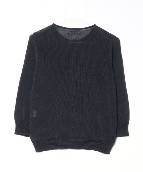 「human woman」 7分袖ニットカーディガン MEDIUM ネイビー レディース human woman 「human woman」 7分袖ニットカーディガン MEDIUM