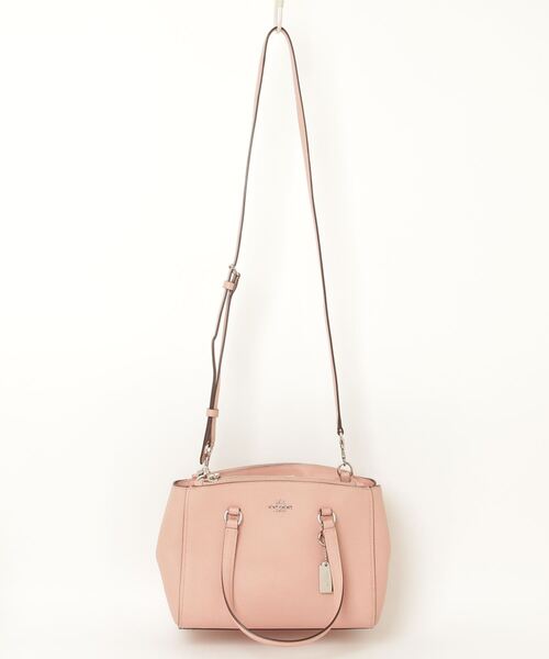 ワンポイントに♡【Coach】かわいい 2way タクシーバッグ COACH 「COACH」 ワンポイント2WAYバッグ - ピンク レディース