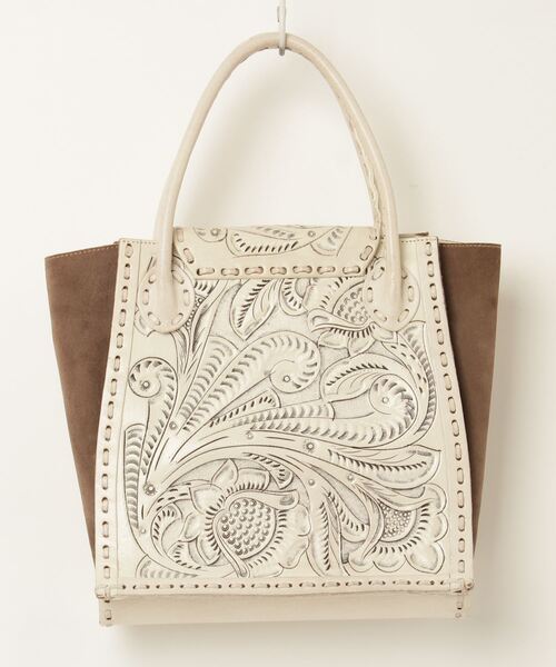 CARVING TRIBES 「CARVING TRIBES」 トートバッグ - ベージュ CARVING TRIBES 「CARVING TRIBES」 トートバッグ - ベージュ