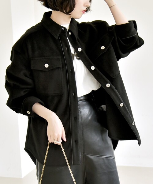 quaranciel ブルゾン アウター quaranciel: ジャージー メルトン