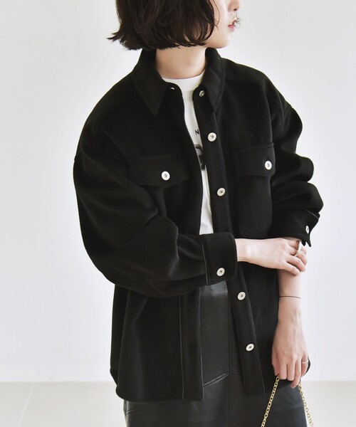 quaranciel ブルゾン アウター quaranciel: ジャージー メルトン