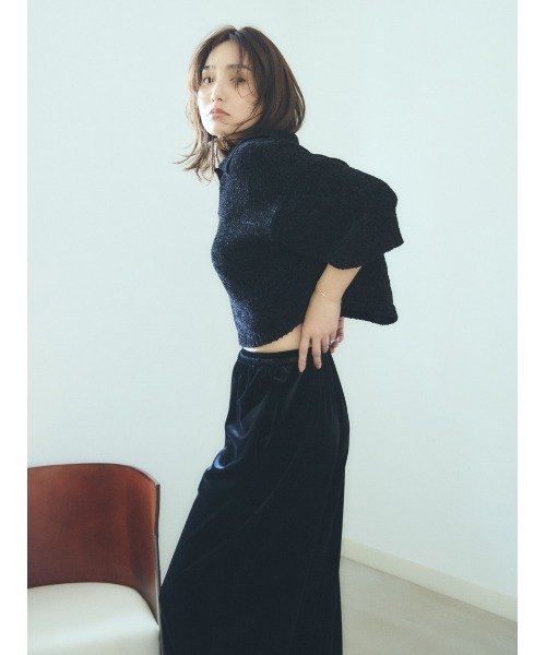 MIESROHE（ミースロエ） パンツ ウォッシャブルベロアイージーPT