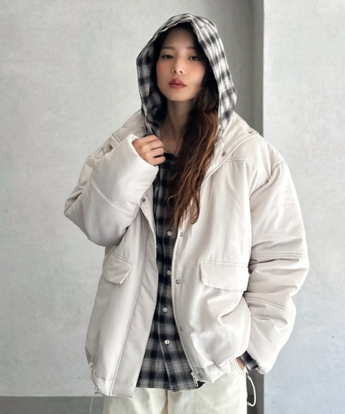 ダウンコート ダウンジャケット 「Good Riddance」ハイネック ドロー