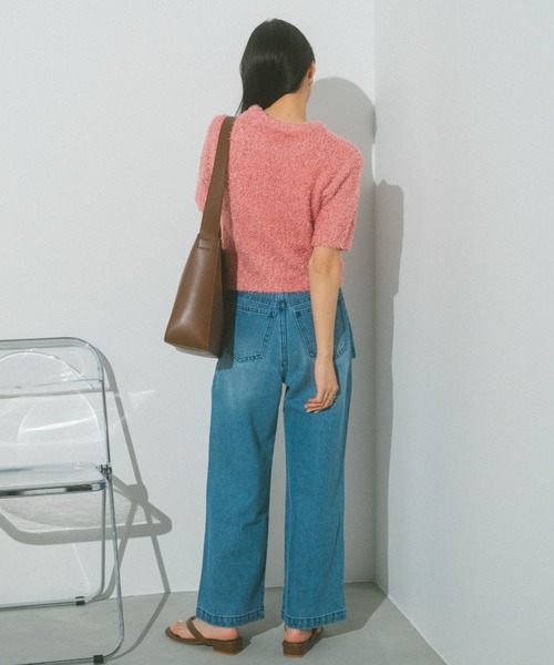 「VANNIE U」 加工デニムパンツ L ブルー レディース