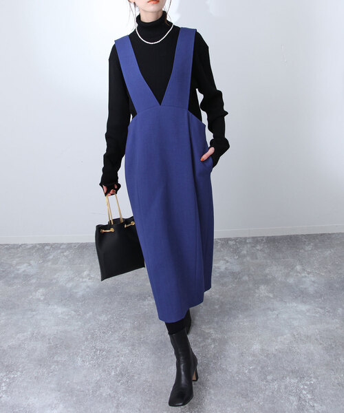 SLOBE IENA（スローブイエナ） サロペットスカート 36 ブラック