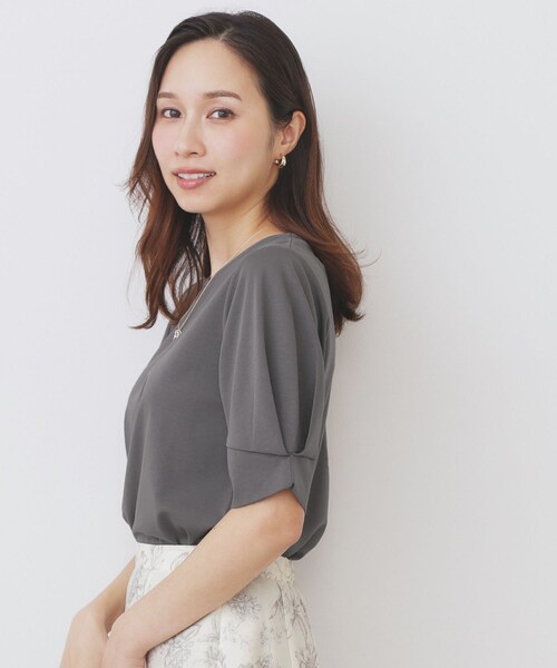 index（インデックス） tシャツ パフスリーブトップス「洗濯機洗い可