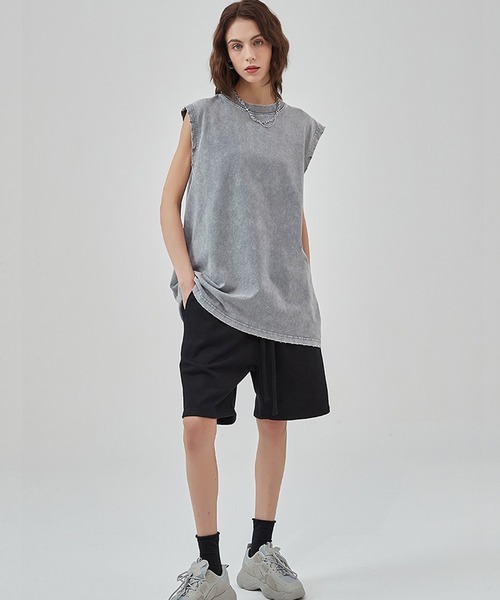 「WESTSEA」 ノースリーブトップス M ブラック メンズ_画像5