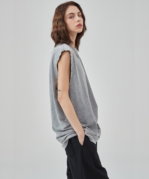 「WESTSEA」 ノースリーブトップス M ブラック メンズ_画像7